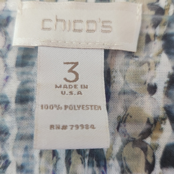 Chico's Python Print Sequin Dressy Tank Top Sz 3 Chico's - Picture 2 of 7